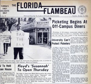Flambeau front page, Oct. 15, 1963