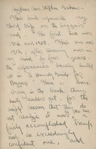 First Page from letter to Mrs. Stephen Graham from Vachel Lindsay.