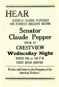 Committee to Defend America event flyer. Claude Pepper Papers, Series 204D. 