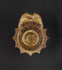 Lee Causseaux's FSU Chief of Police badge