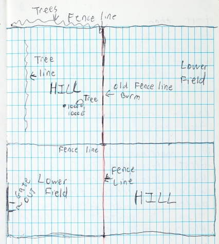 Page of student field notes from the Castro site.