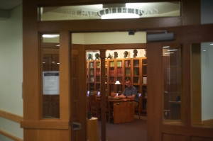 Front door of the Special Collections & Archives Reading Room at Florida State University